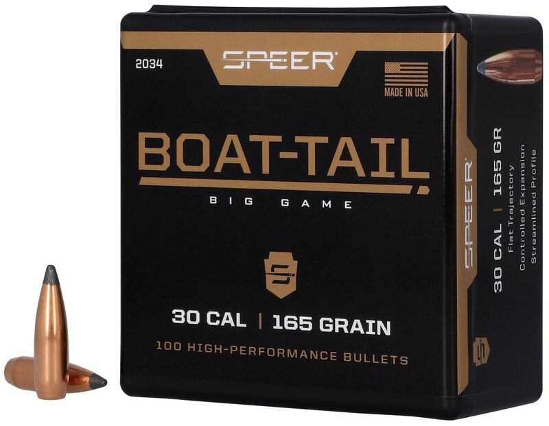 Boat-Tail Rifle Bullet, .308, 165 Grain