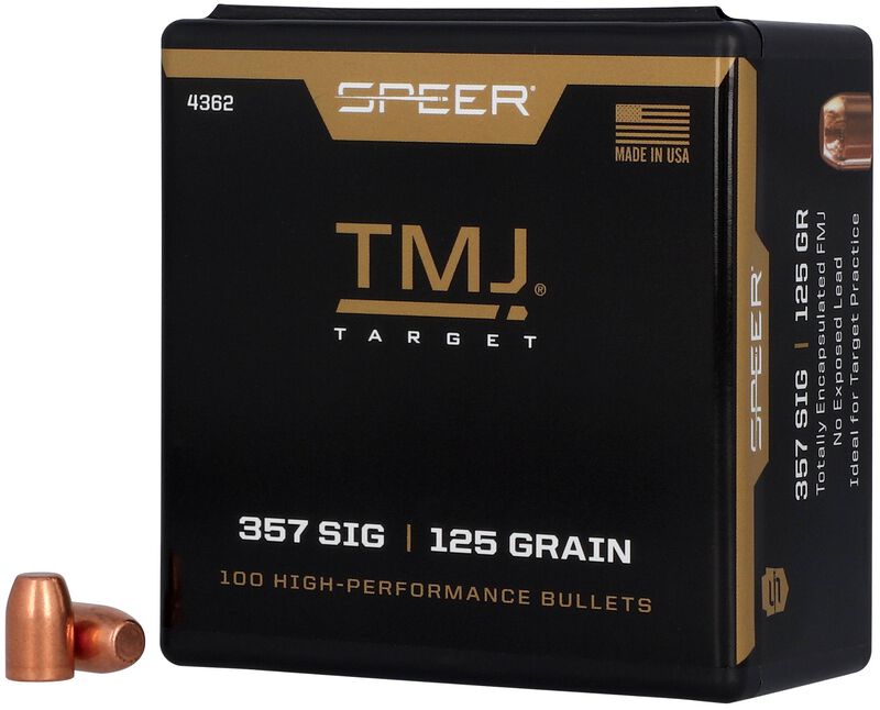 TMJ Handgun Bullet, 357 Sig, 125 Grain