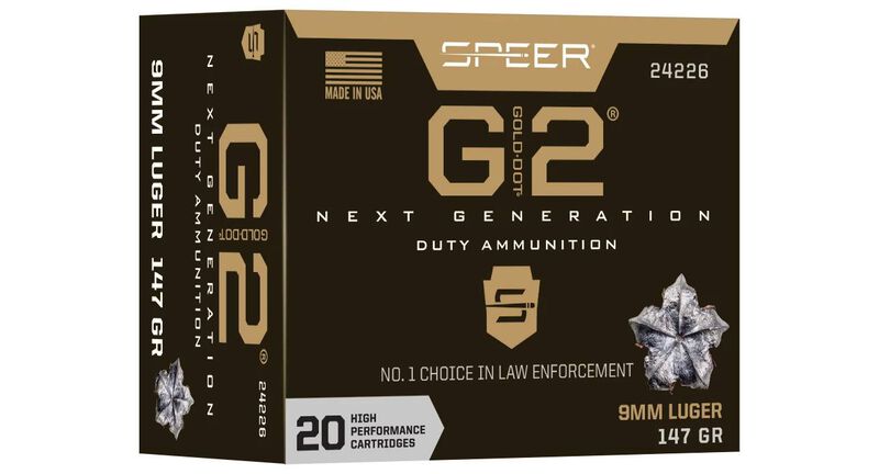 Gold Dot G2, 9mm Luger, 147 Grain, G2, 1020 fps 9mm Luger Caliber Ammo - 20 Rounds of 147 Grain Weight Ammunition (24226)