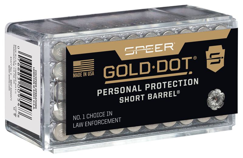 Speer Gold Dot Short Barrel Personal Protection Rimfire – eredeti gyári termékillusztráció