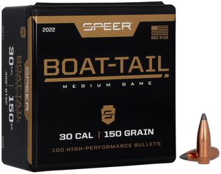 Boat-Tail Rifle Bullet, .308, 150 Grain