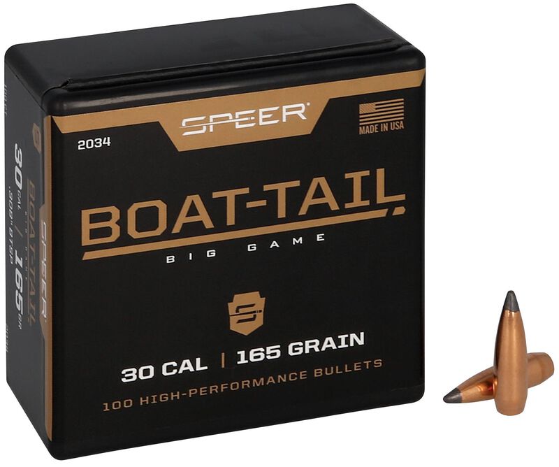 Boat-Tail Rifle Bullet, .308, 165 Grain