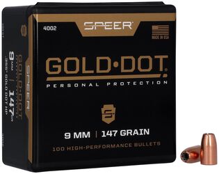 Gold Dot Handgun Component Bullet, .355, 147 Grain
