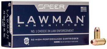 Lawman Handgun Training, 40 S&W, 180 Grain, Total Metal Jacket, 1000 fps