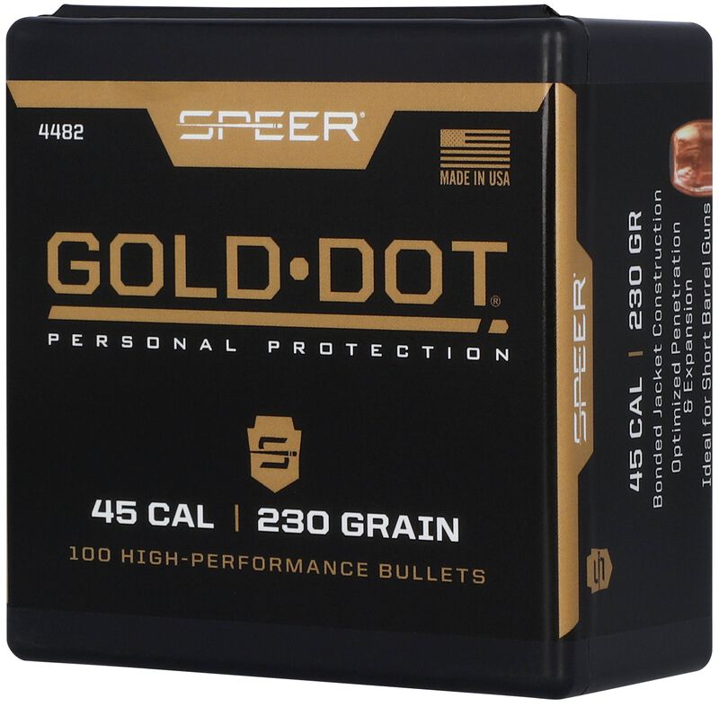 Gold Dot Short Barrel Personal Protection Bullet, .451, 230 Grain