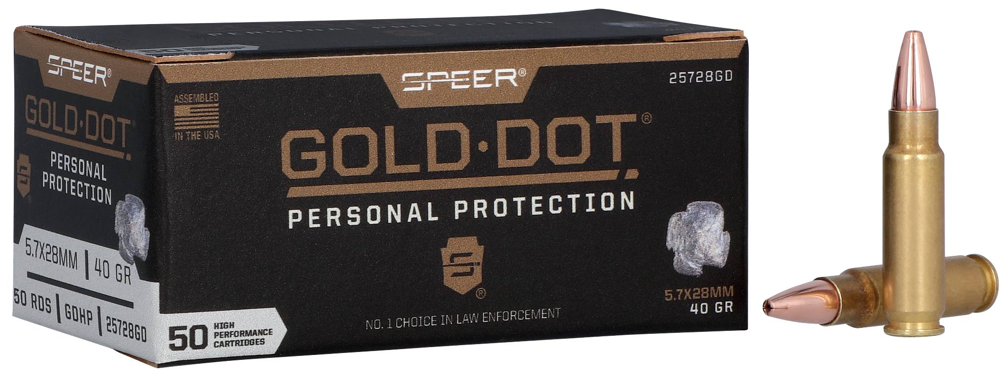 er 25728GD Gold Dot 5.7x28mm 40 Gr Hollow Point (HP) Ammo