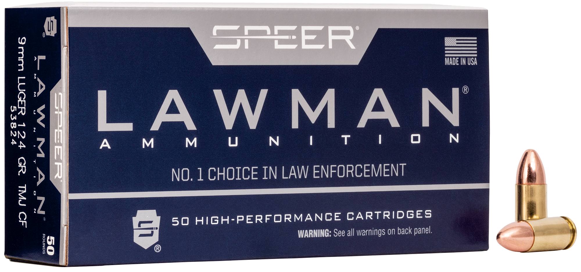 Buy Lawman Handgun Clean-Fire Training 9mm Luger Ammo | 124 Grain